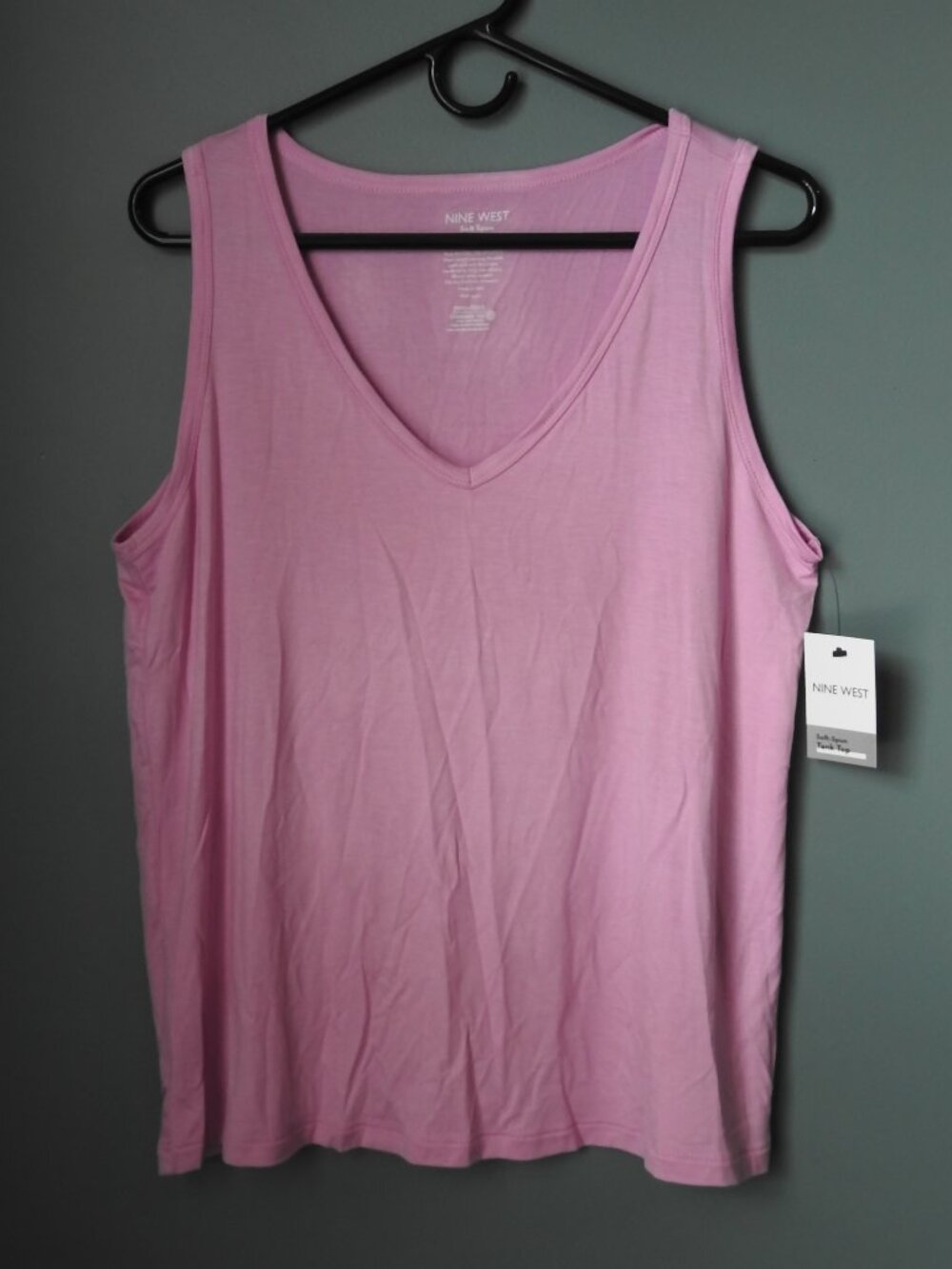 Nine West Pink/Purple Soft Spun Flowy Tank Top - Size Large